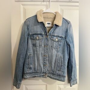 Women's Jean Jacket with Faux Fur
